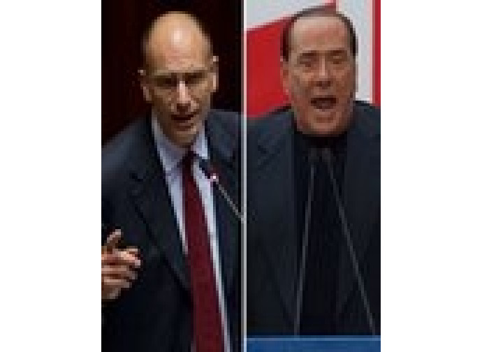 Enrico Letta e Silvio Berlusconi