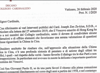 Il Vaticano dichiara guerra al cardinale Zen