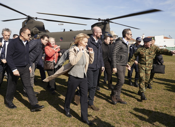 Ursula von der Leyen al confine greco-turco