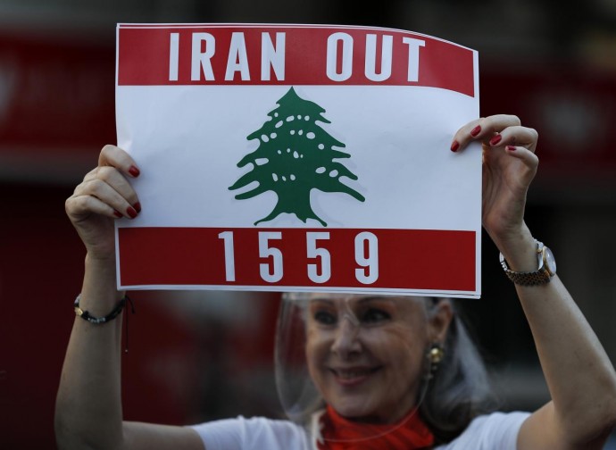 Manifestazione contro l'Iran a Beirut Manifestazione contro l'Iran a Beirut