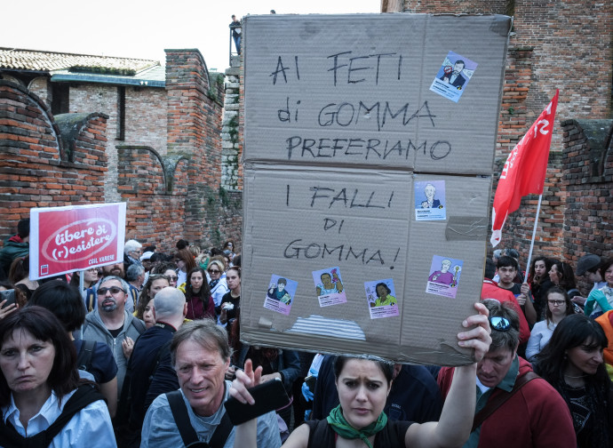La manifestazione delle femministe di ieri La manifestazione delle femministe di ieri