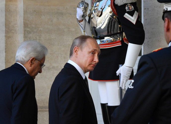 Putin ieri a Roma con il presidente Mattarella