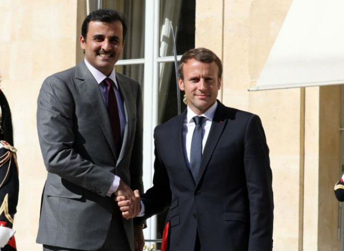 L'emiro Al Thani con Macron