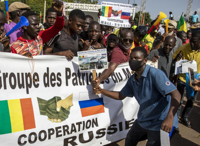 Mali, manifestazione pro Russia (nel 2020) Mali, manifestazione pro Russia (nel 2020)