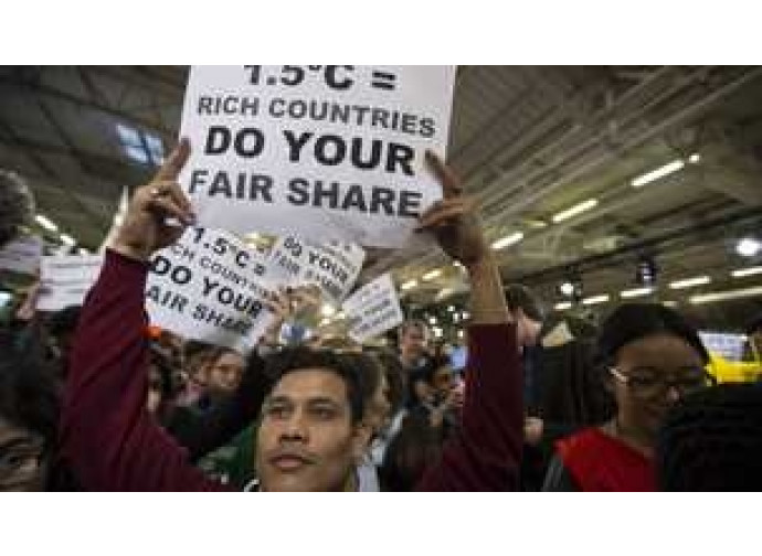 Manifestazione alla COP21 di Parigi