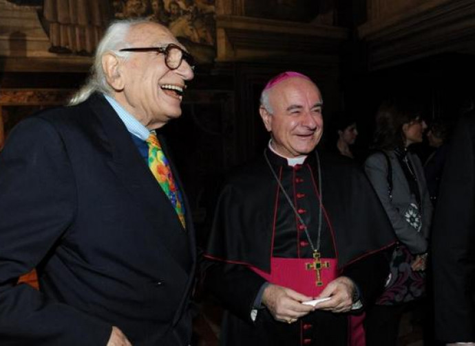 Monsignor Paglia con Marco Pannella Monsignor Paglia con Marco Pannella