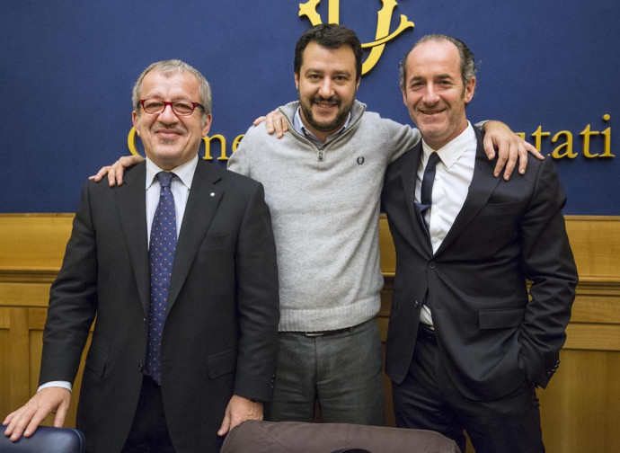 Maroni, Salvini e Zaia Maroni, Salvini e Zaia