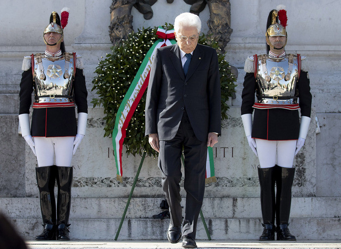 Il presidente Mattarella alle celebrazioni del 25 aprile
