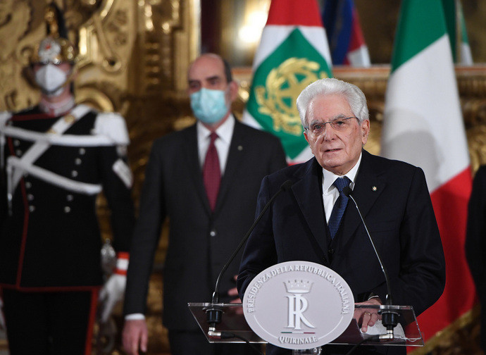 Il presidente della Repubblica Mattarella