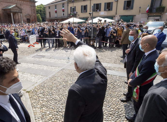 Il presidente Mattarella a Codogno Il presidente Mattarella a Codogno