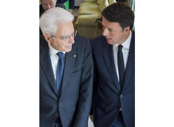 Mattarella e Renzi Mattarella e Renzi
