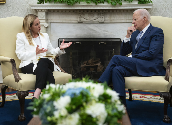 Giorgia Meloni e Joe Biden