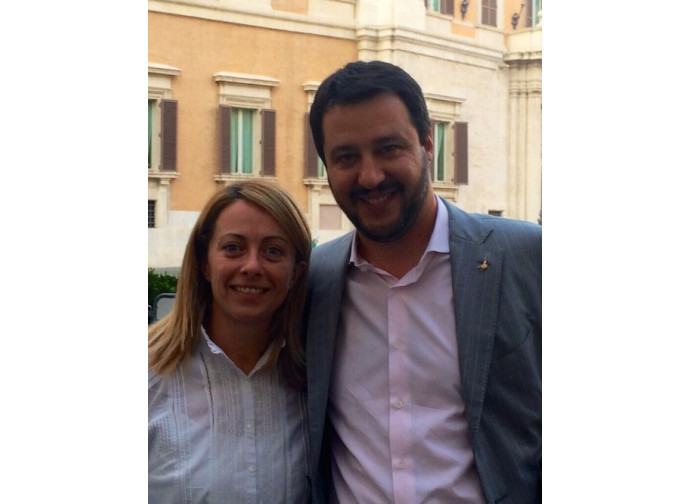 Giorgia Meloni e Matteo Salvini Giorgia Meloni e Matteo Salvini