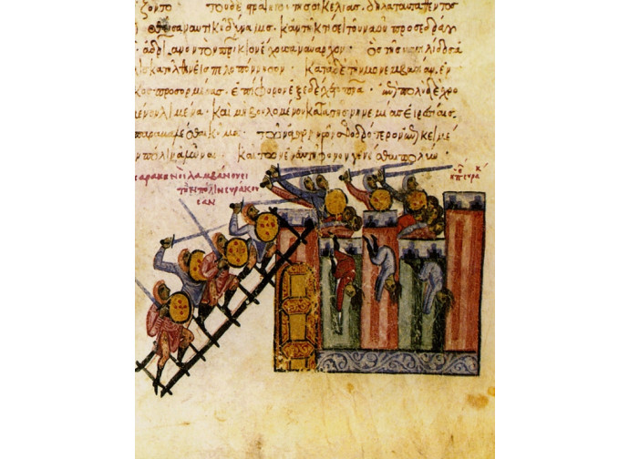 La conquista islamica di Siracusa (Codice Madrileno, dettaglio) La conquista islamica di Siracusa (Codice Madrileno, dettaglio)