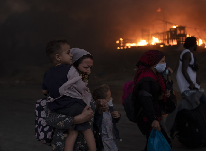 L'incendio nel campo di Moria (Grecia) L'incendio nel campo di Moria (Grecia)