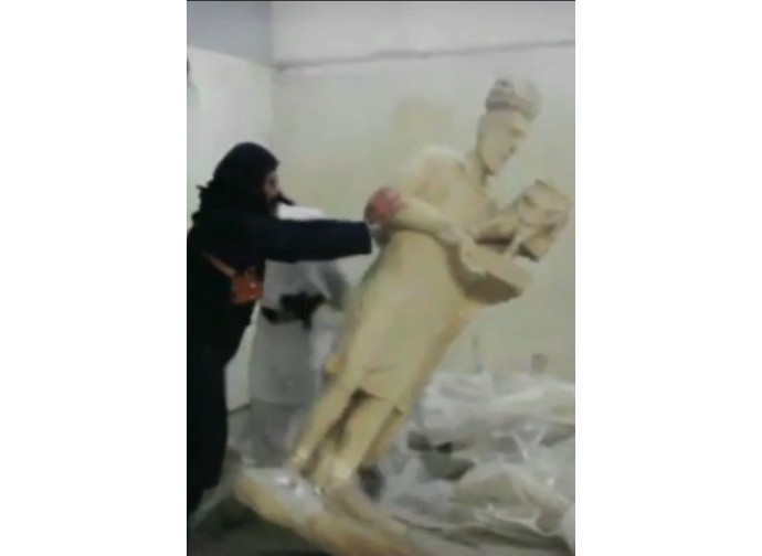 Distruzione del museo di Mosul Distruzione del museo di Mosul