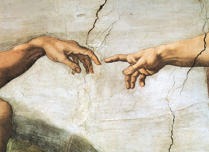 Michelangelo, Cappella Sistina - Creazione di Adamo Michelangelo, Cappella Sistina - Creazione di Adamo