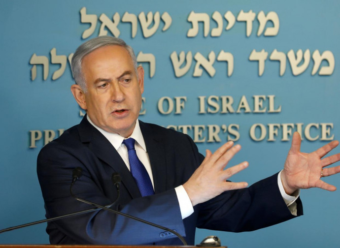 netanyahu, in conferenza stampa netanyahu, in conferenza stampa