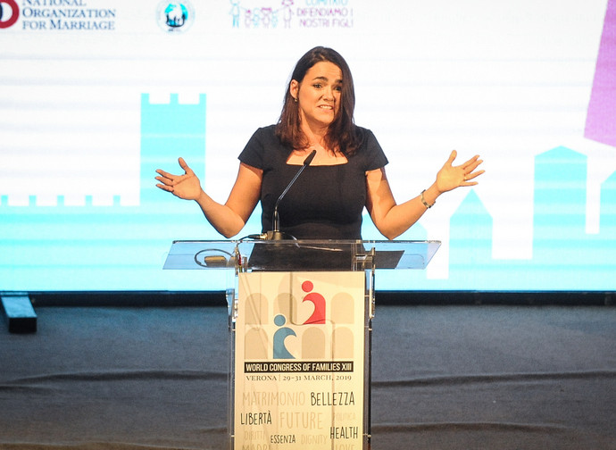 Katalin Novak, ministro ungherese al World Congress of Families a Verona Katalin Novak, ministro ungherese al World Congress of Families a Verona