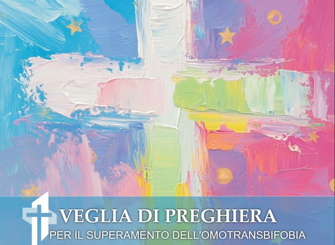 Ritaglio locandina veglia Lgbt in Convento San Nazzaro alla Costa (Novara)