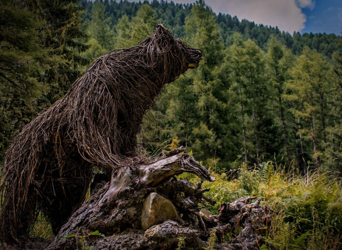 "Ode all'orso" scultura in legno "Ode all'orso" scultura in legno