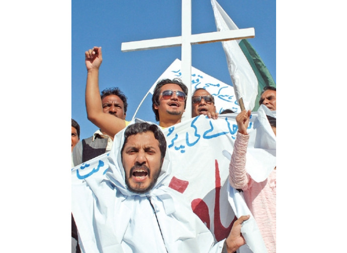 Manifestazione di cristiani a Lahore