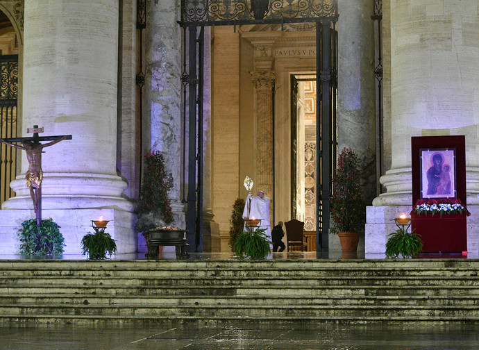 Il Papa in piazza san Pietro il 27 marzo Il Papa in piazza san Pietro il 27 marzo