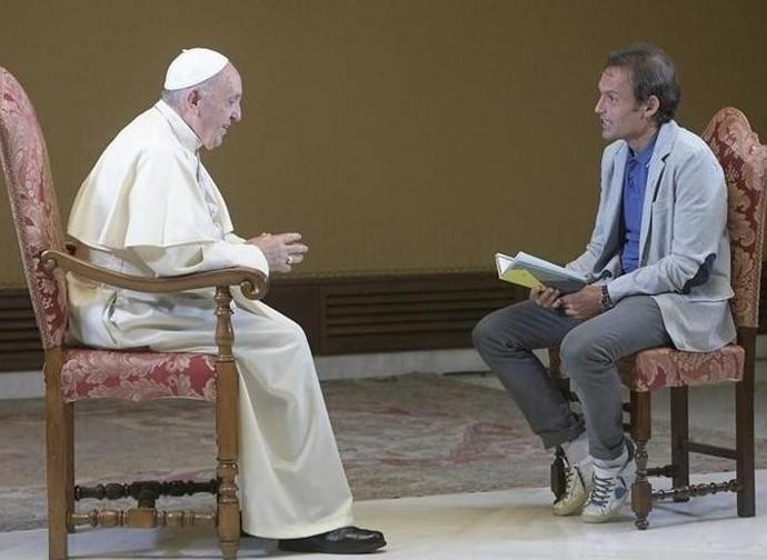 Don Marco Pozza con papa Francesco