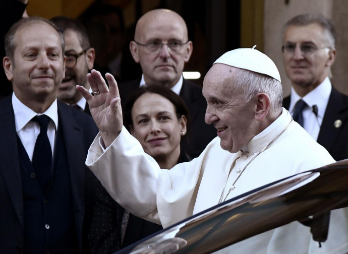 Papa Francesco alla sede del Messaggero