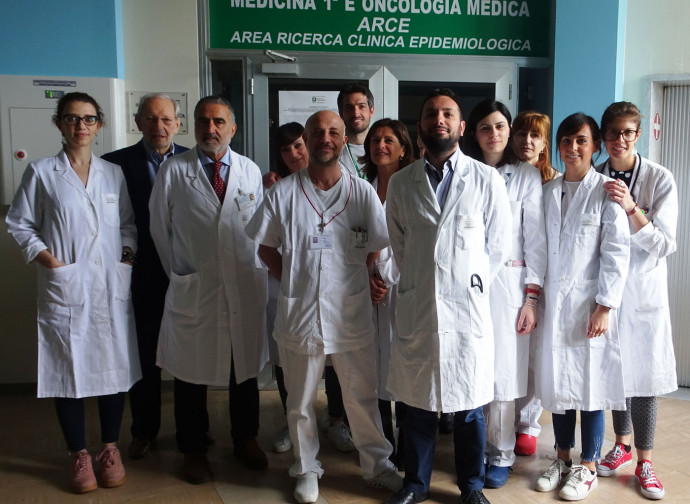 Passalacqua, secondo da sinistra, con la sua equipe Passalacqua, secondo da sinistra, con la sua equipe