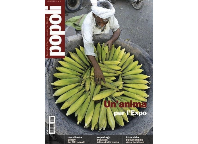 La copertina del numero di ottobre di Popoli La copertina del numero di ottobre di Popoli