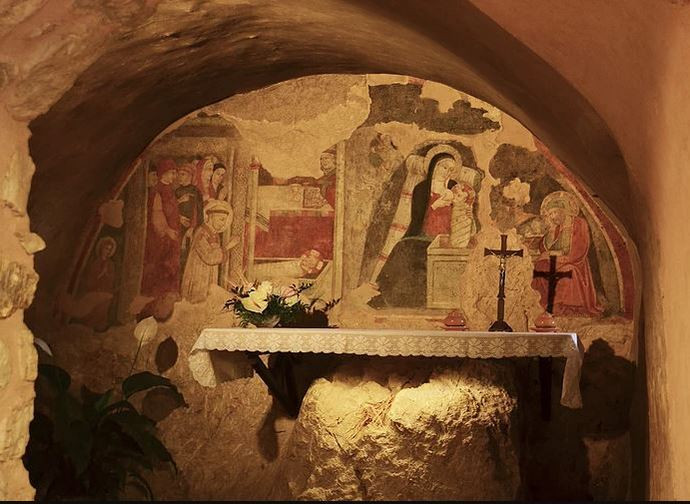 La grotta del presepe originale a Greccio La grotta del presepe originale a Greccio