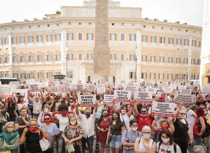 La manifestazione di Roma