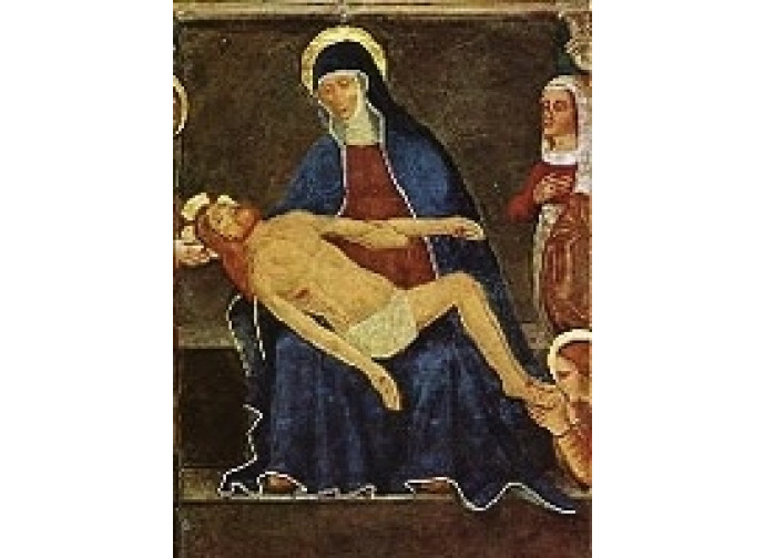 Il dipinto della Pietà dove sgorgarono le lacrime di Maria Il dipinto della Pietà dove sgorgarono le lacrime di Maria