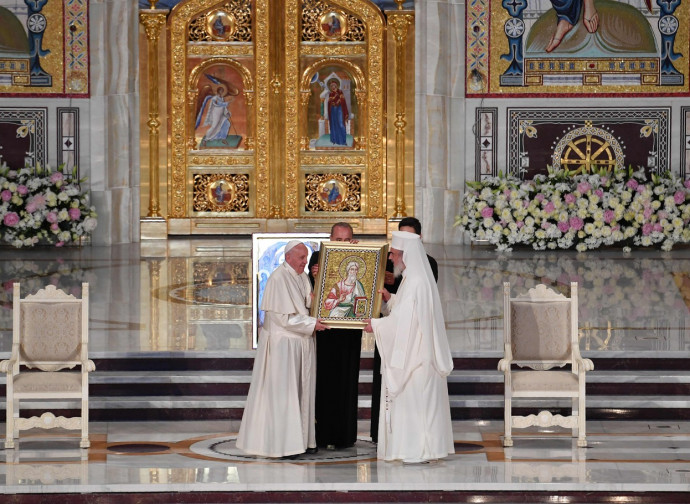 Papa Francesco e il patriarca Daniel di Romania Papa Francesco e il patriarca Daniel di Romania