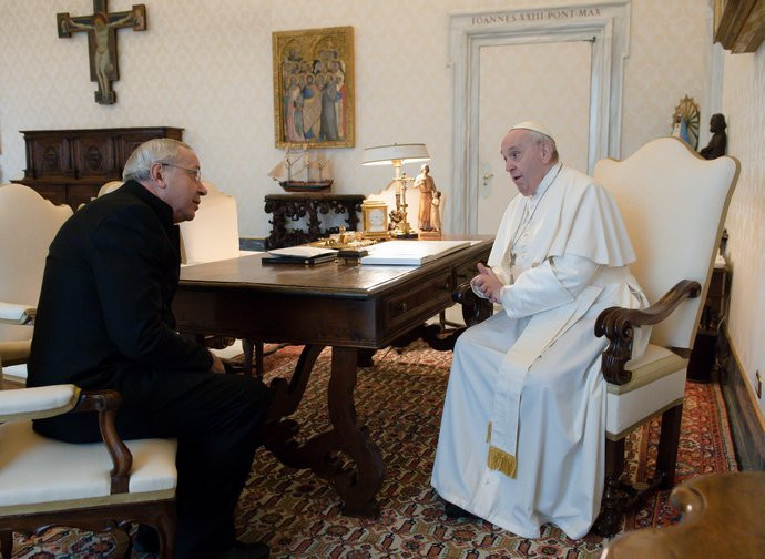 Marko Rupnik e papa Francesco Marko Rupnik e papa Francesco