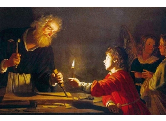 Gerrit Van Honthorst, «San Giuseppe e il giovane Gesù» (1630) Gerrit Van Honthorst, «San Giuseppe e il giovane Gesù» (1630)