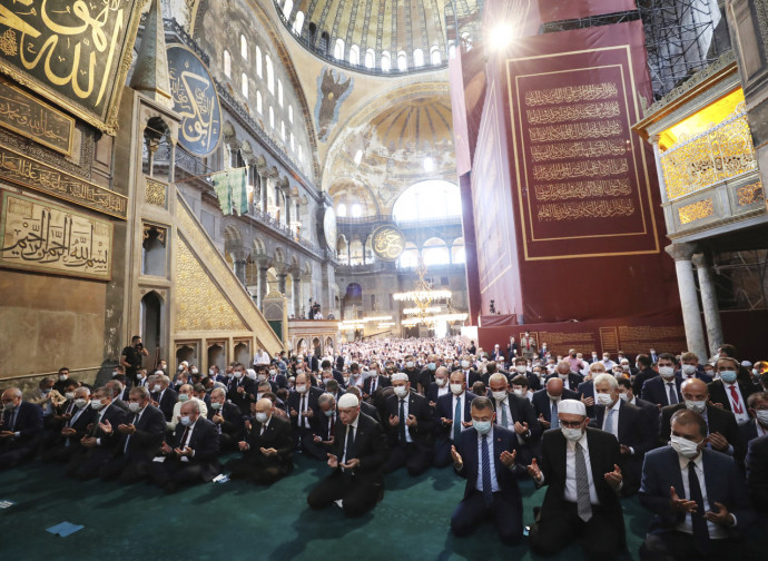 Santa Sofia, la preghiera musulmana