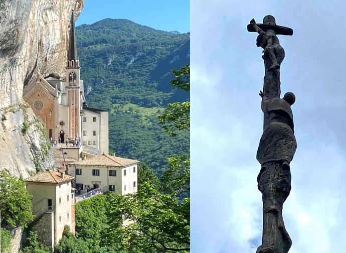 Santuario Madonna della Corona + croce astile (foto mons. Ptasznik)