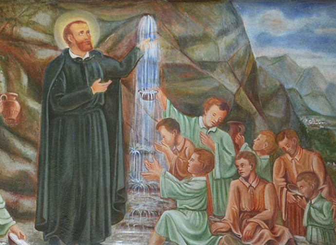 San Gerolamo, affresco sopra la fonte del santuario a lui dedicato San Gerolamo, affresco sopra la fonte del santuario a lui dedicato