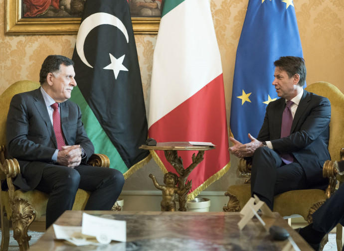 L'ultimo incontro fra Sarraj e Conte