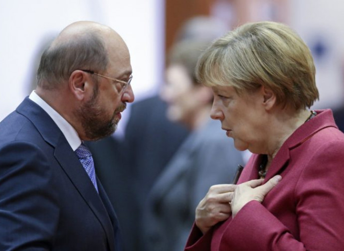 Schulz e la Merkel