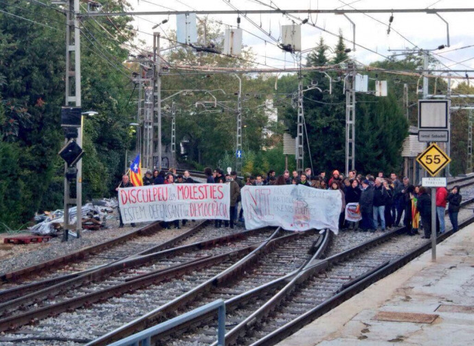 Catalogna, blocco della ferrovia