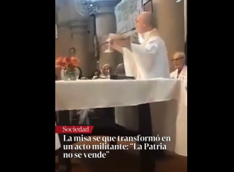 Messe anti-Milei al grido di "La patria no se vende"