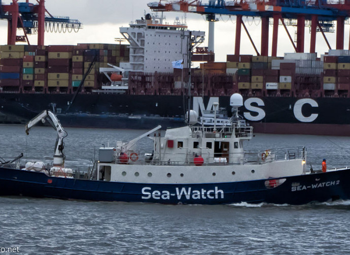 La nave della Ong tedesca Sea Watch La nave della Ong tedesca Sea Watch