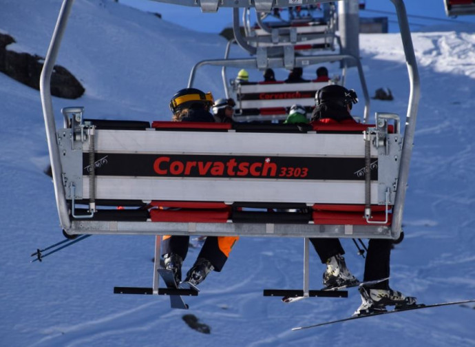 Sciatori sul Corvatsch, Svizzera