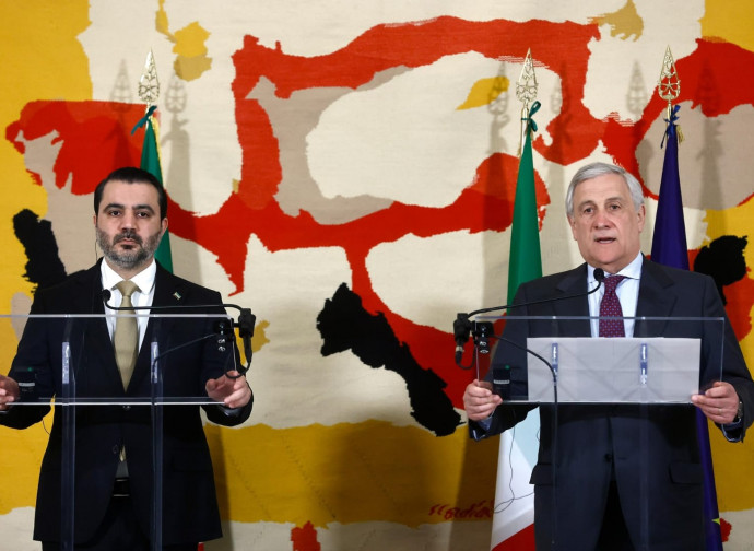 Al Shaibani e Tajani (foto di Elisa Gestri) Al Shaibani e Tajani (foto di Elisa Gestri)