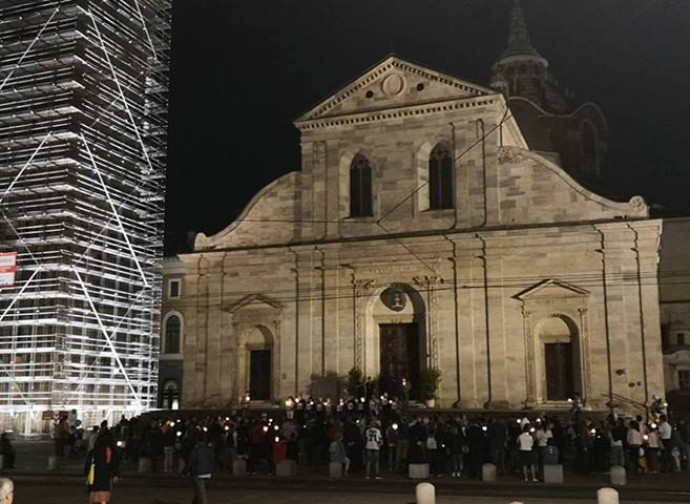 Veglia a Torino, piazza Duomo