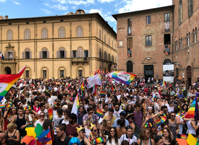 Il Toscana pride svoltosi a Siena nel 2018