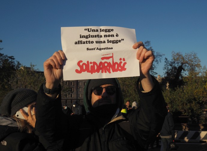 La protesta a Trieste La protesta a Trieste